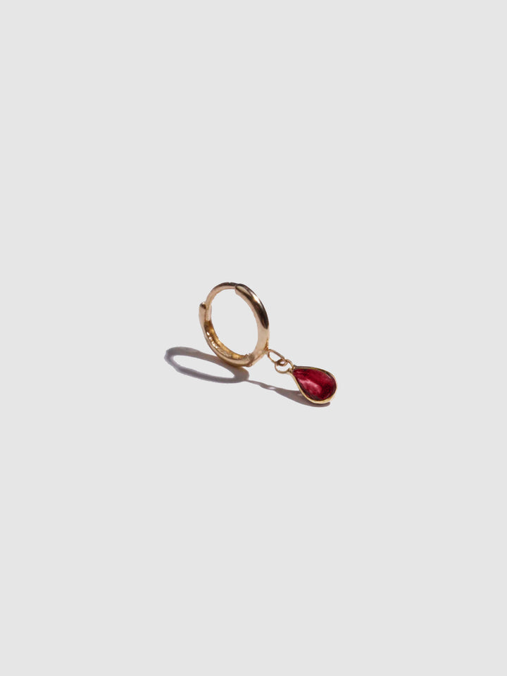 Mini Gem Bezel Huggie