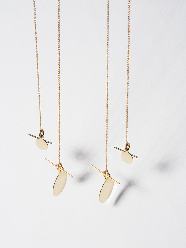 Mini Disk & Toggle Necklace