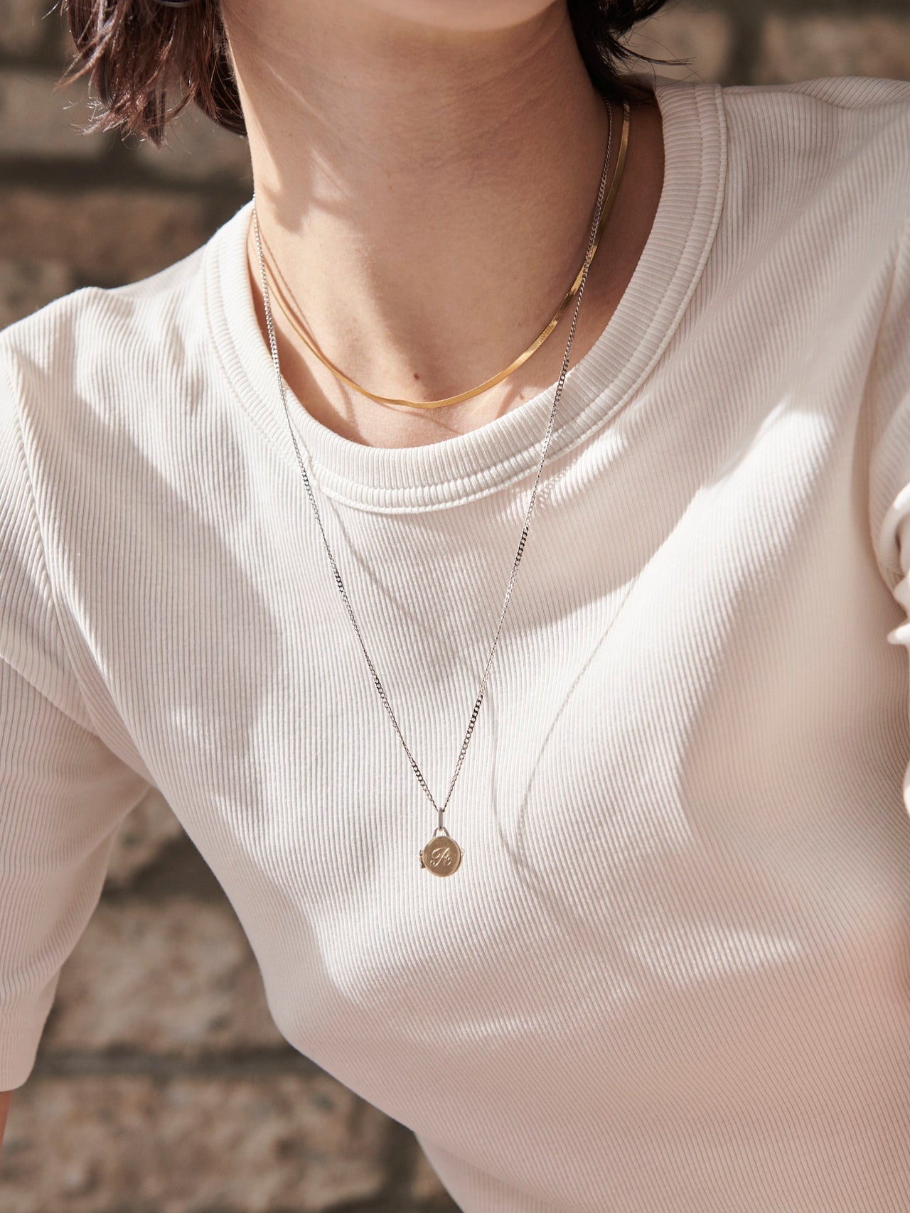 Mixed Metal Locket Pendant