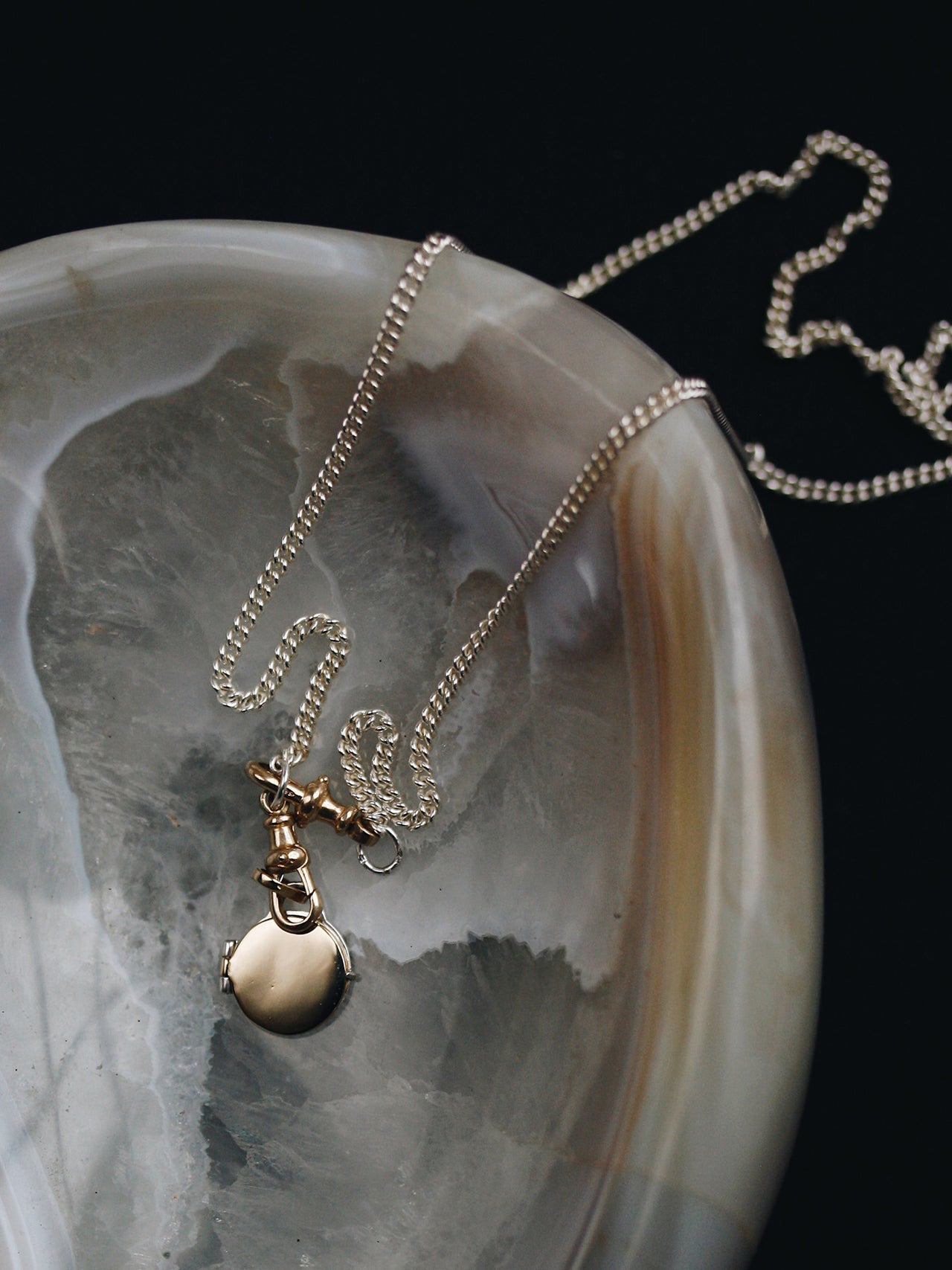 Mixed Metal Locket Pendant
