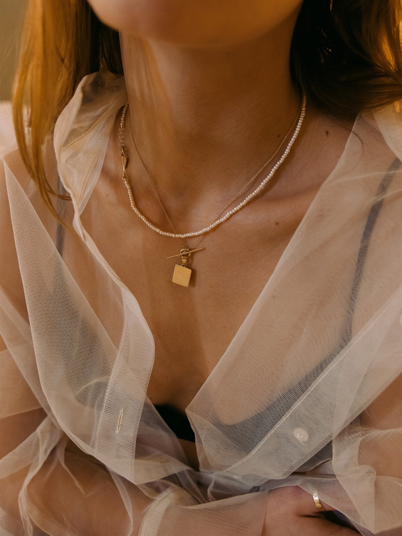 Square & Toggle Necklace