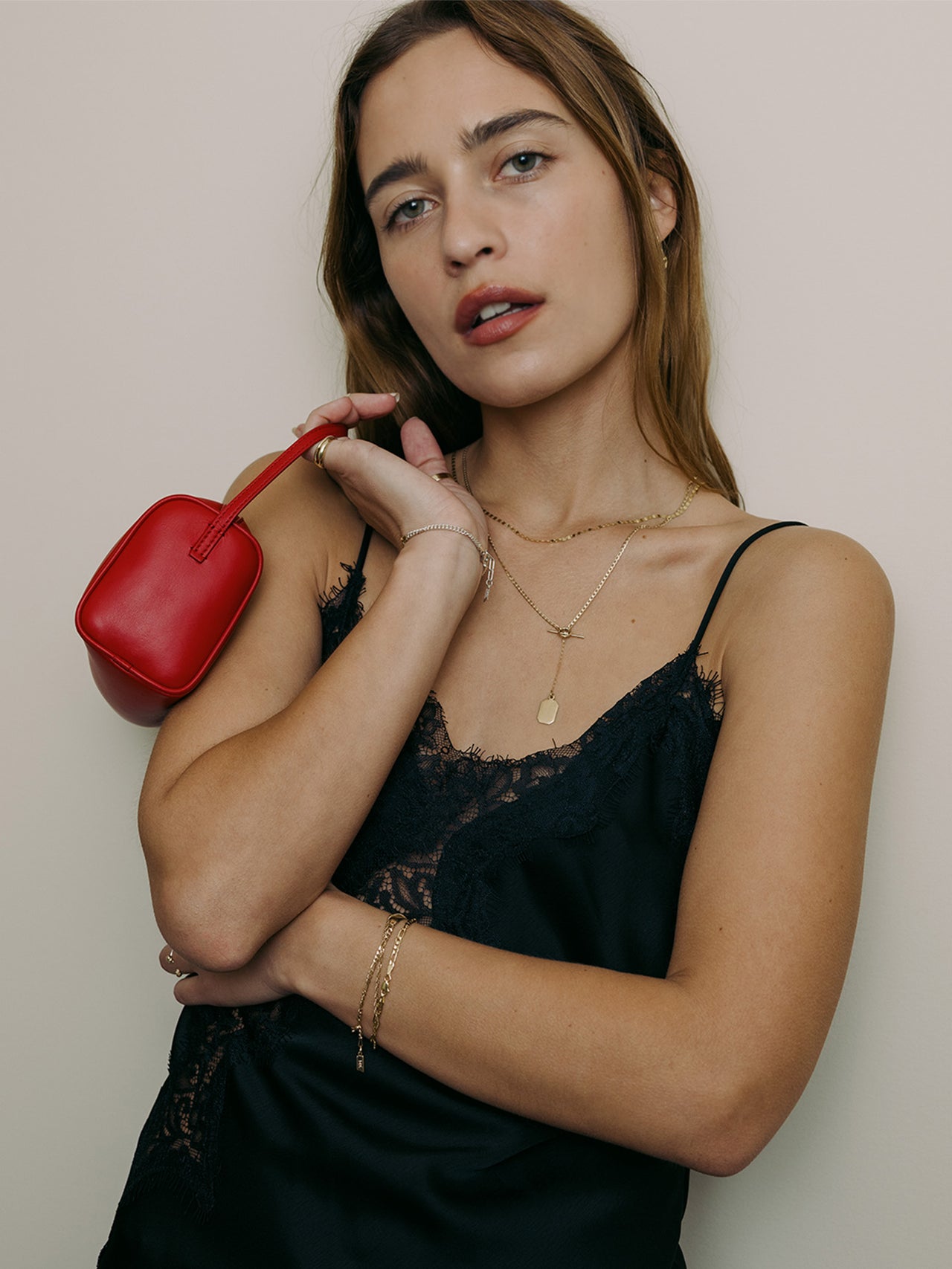 Octagonal ID Toggle Lariat Necklace