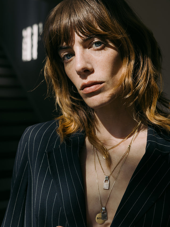 Padlock Pendant pictured on model.