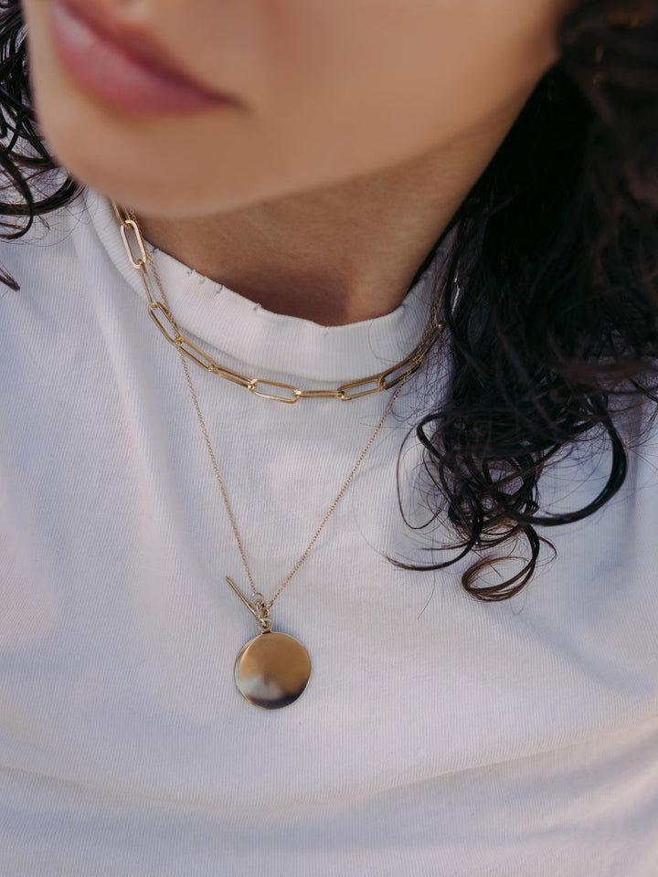Disk & Toggle Necklace