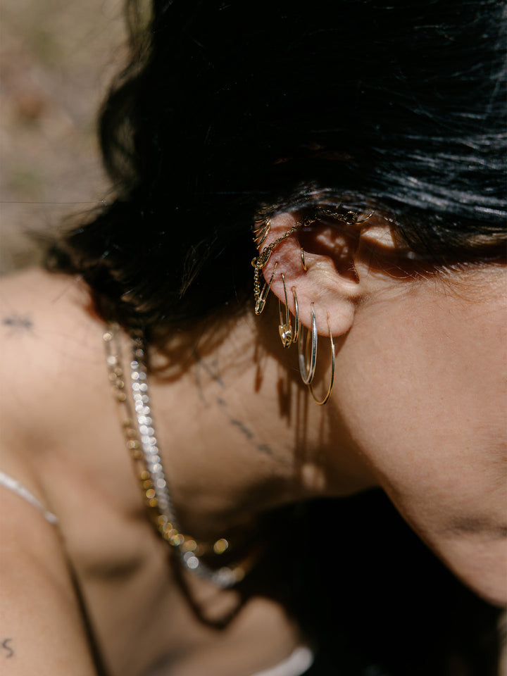 Mini Safety Pin Earring