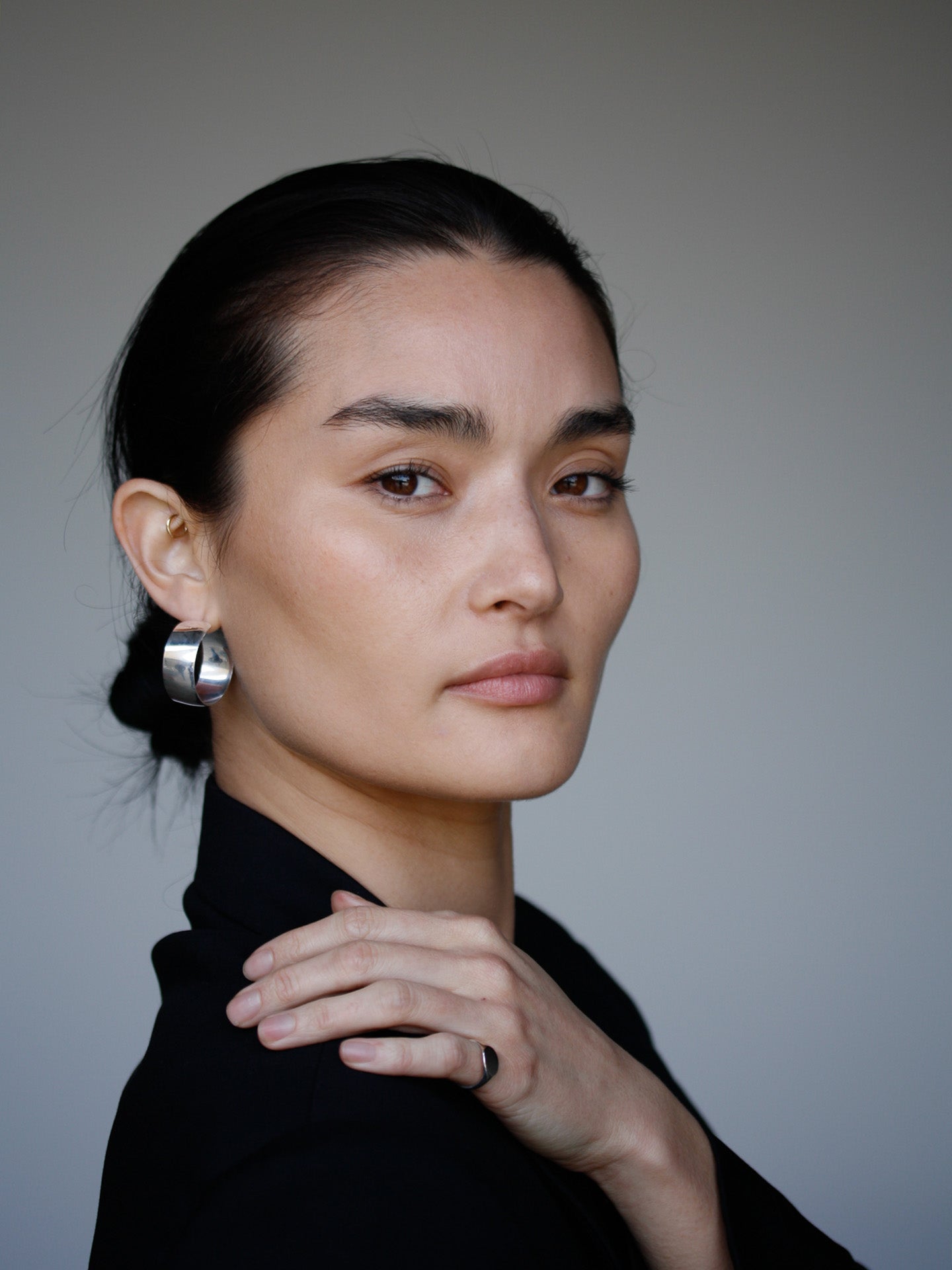XL Dome Hoops pictured on model. 