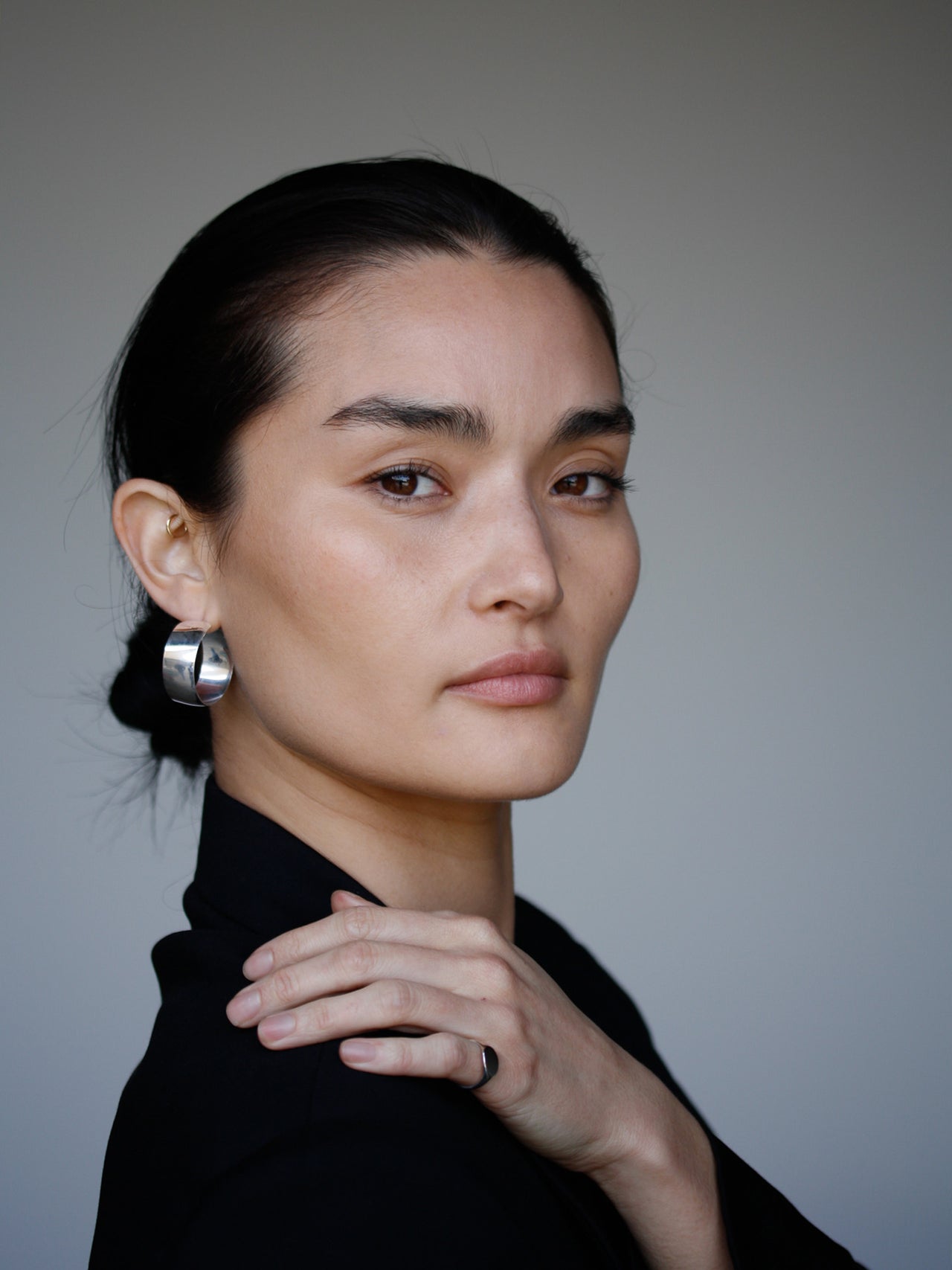 XL Dome Hoops pictured on model. 