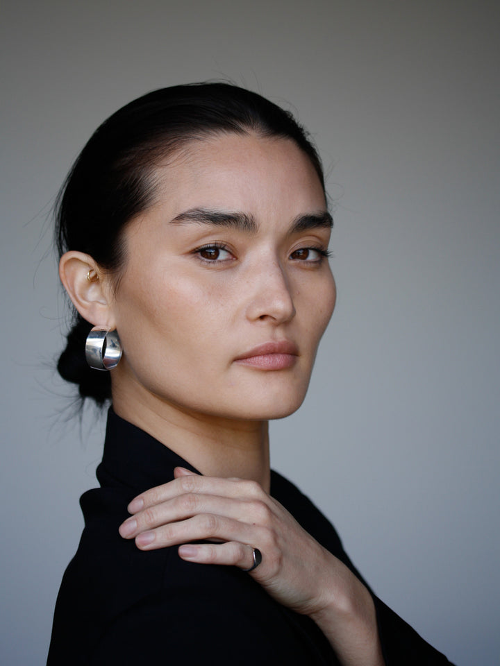 XL Dome Hoops pictured on model. 