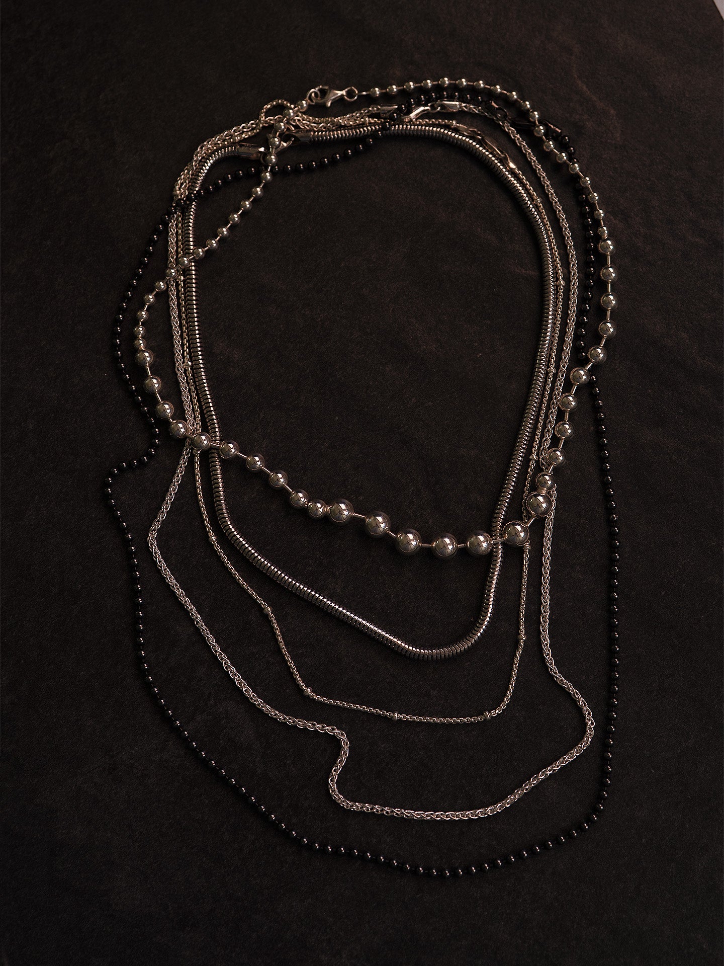 Oxidized Ball & Chain Necklace - Archival Collection
