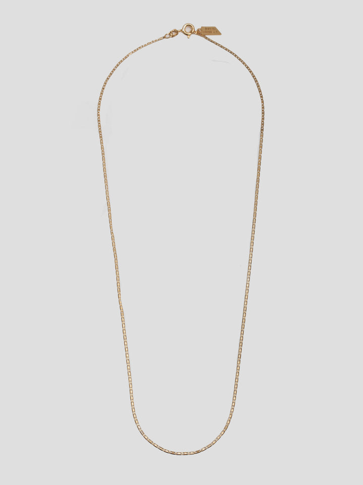10kt Yellow Gold Valentino Chain pictured on light grey background. 