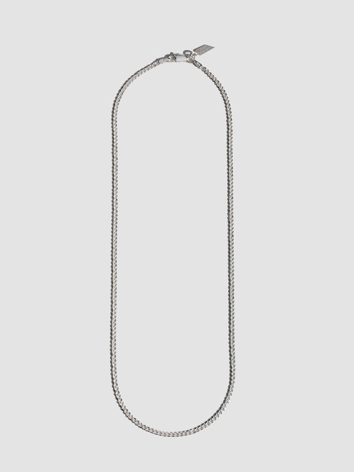 A sterling silver petite havana chain necklace with a lobster clasp, displayed on a plain background.