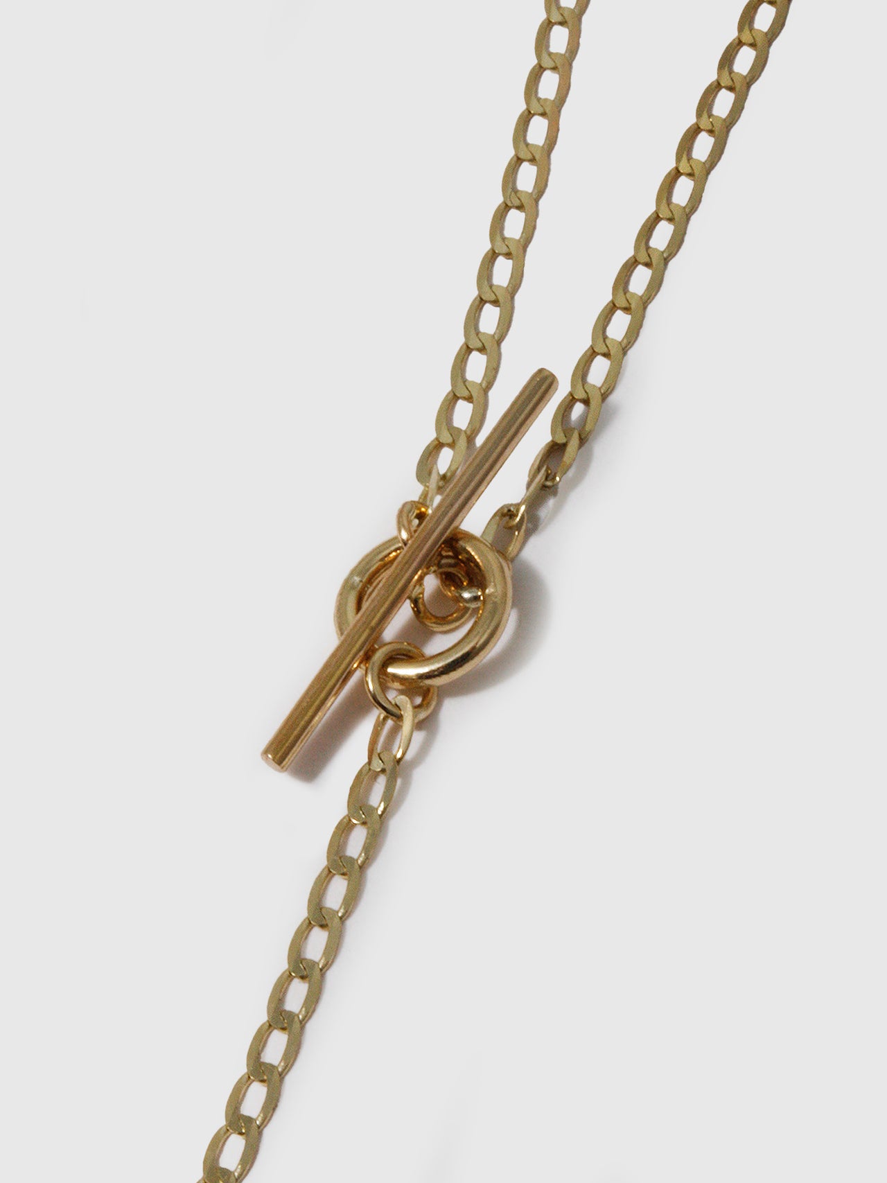 Octagonal ID Toggle Lariat Necklace