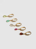 Mini Gem Bezel Huggie
