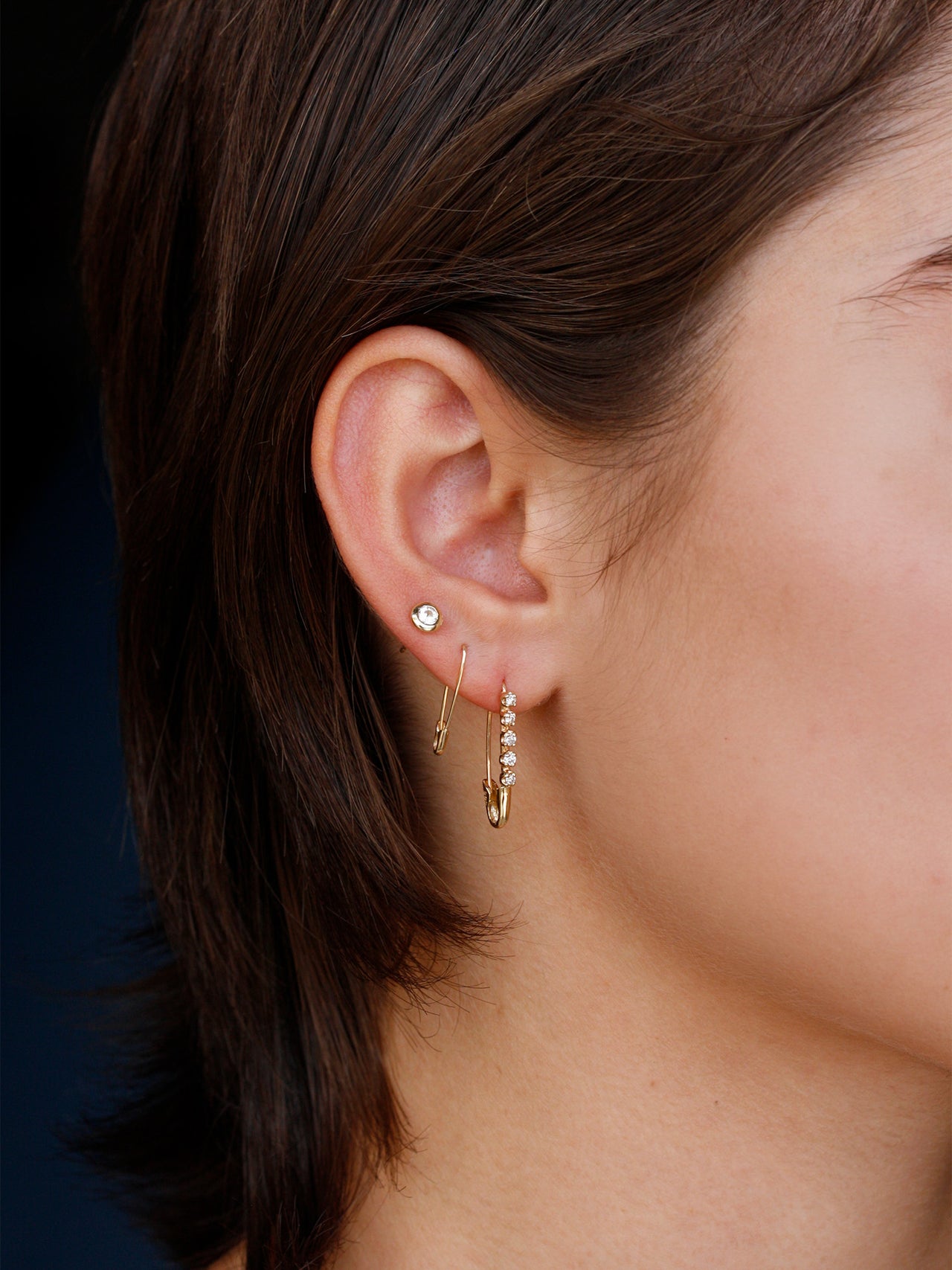 Diamond Bezel Studs