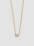 Emerald Cut Floating Diamond Necklace
