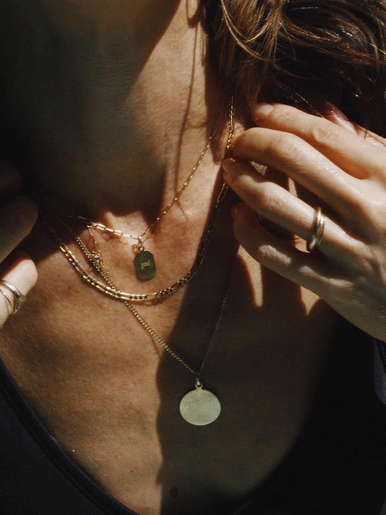 Solid Figaro Chain Necklace