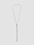 Bolo Pendant Necklace pictured on light grey background.