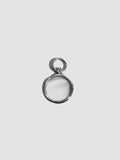 Silver pendant on a light gray background