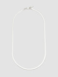 Sterling Silver Herringbone Chain Necklace pictured on light grey background