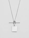 Sterling Silver Square & Toggle Necklace