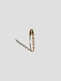 Mini Diamond Prong Safety Pin Earring