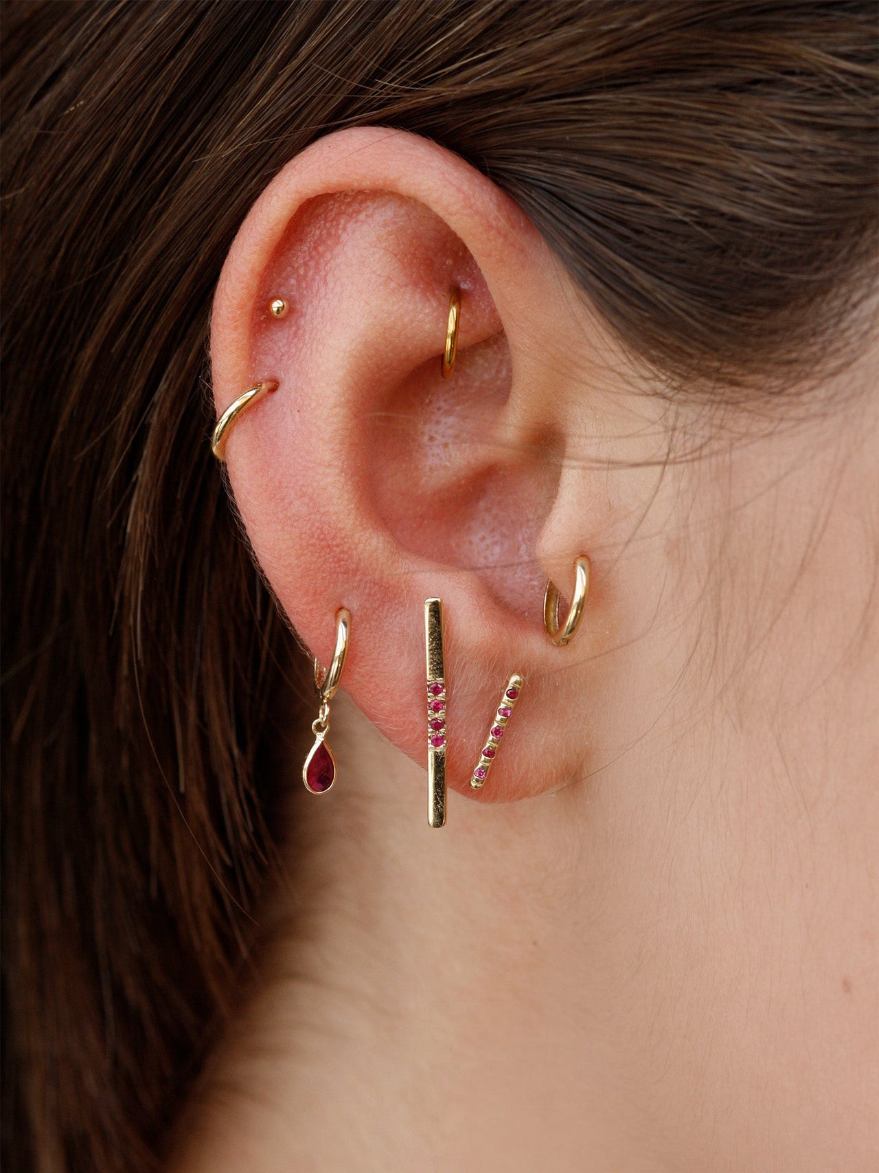 Ruby Long Rod Stud