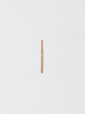 14kt Yellow Gold Diamond Rod Stud Earring pictured on light grey background. Single. 
