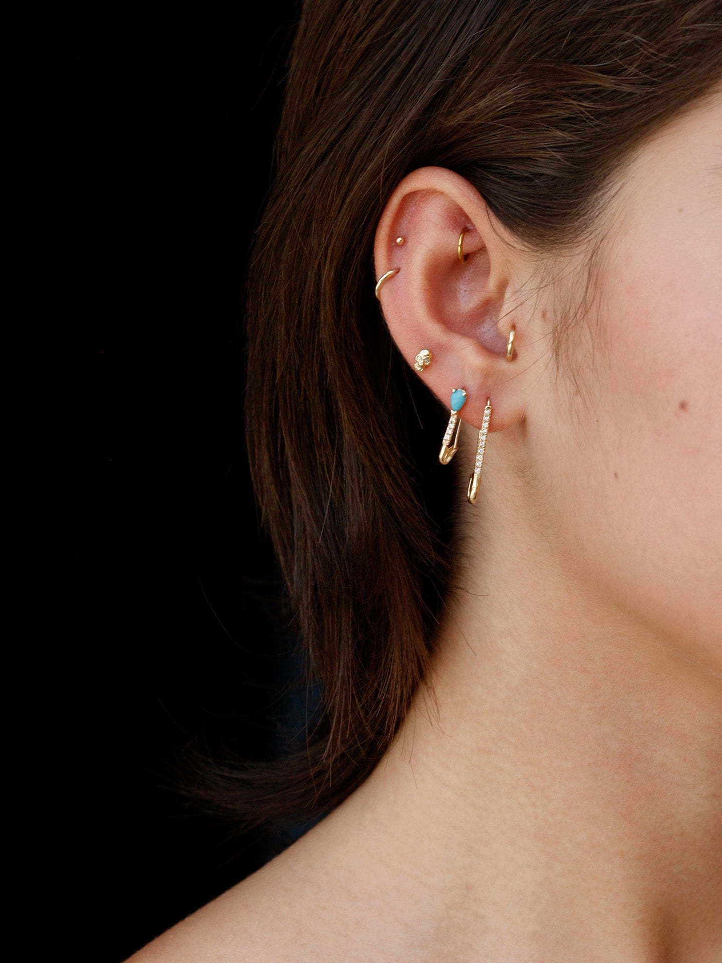 Diamond Pave Safety Pin