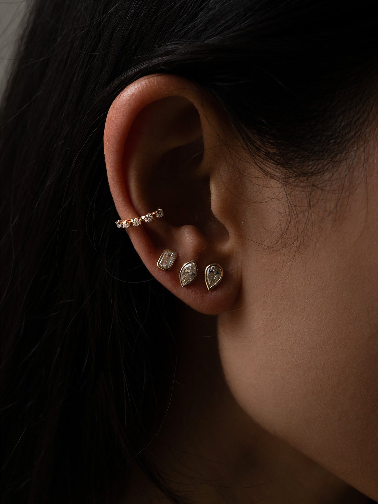 Diamond Cinq Ear Cuff