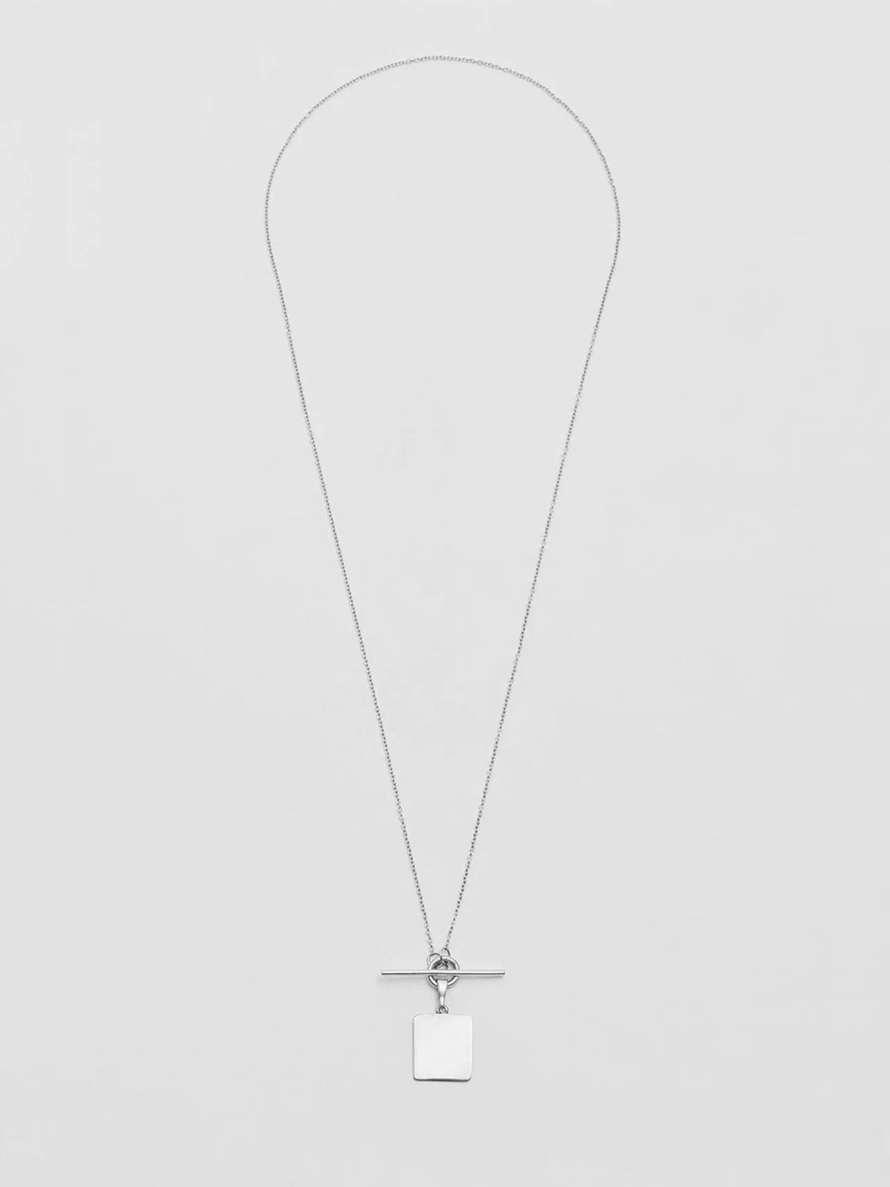 Sterling Silver Square & Toggle Necklace