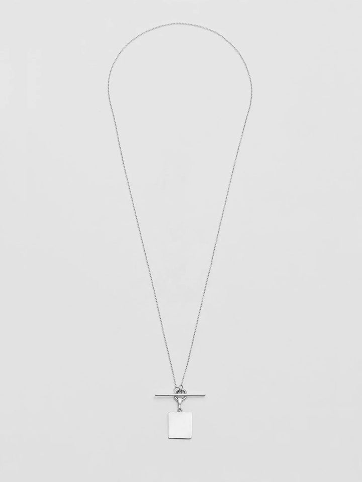 Sterling Silver Square & Toggle Necklace