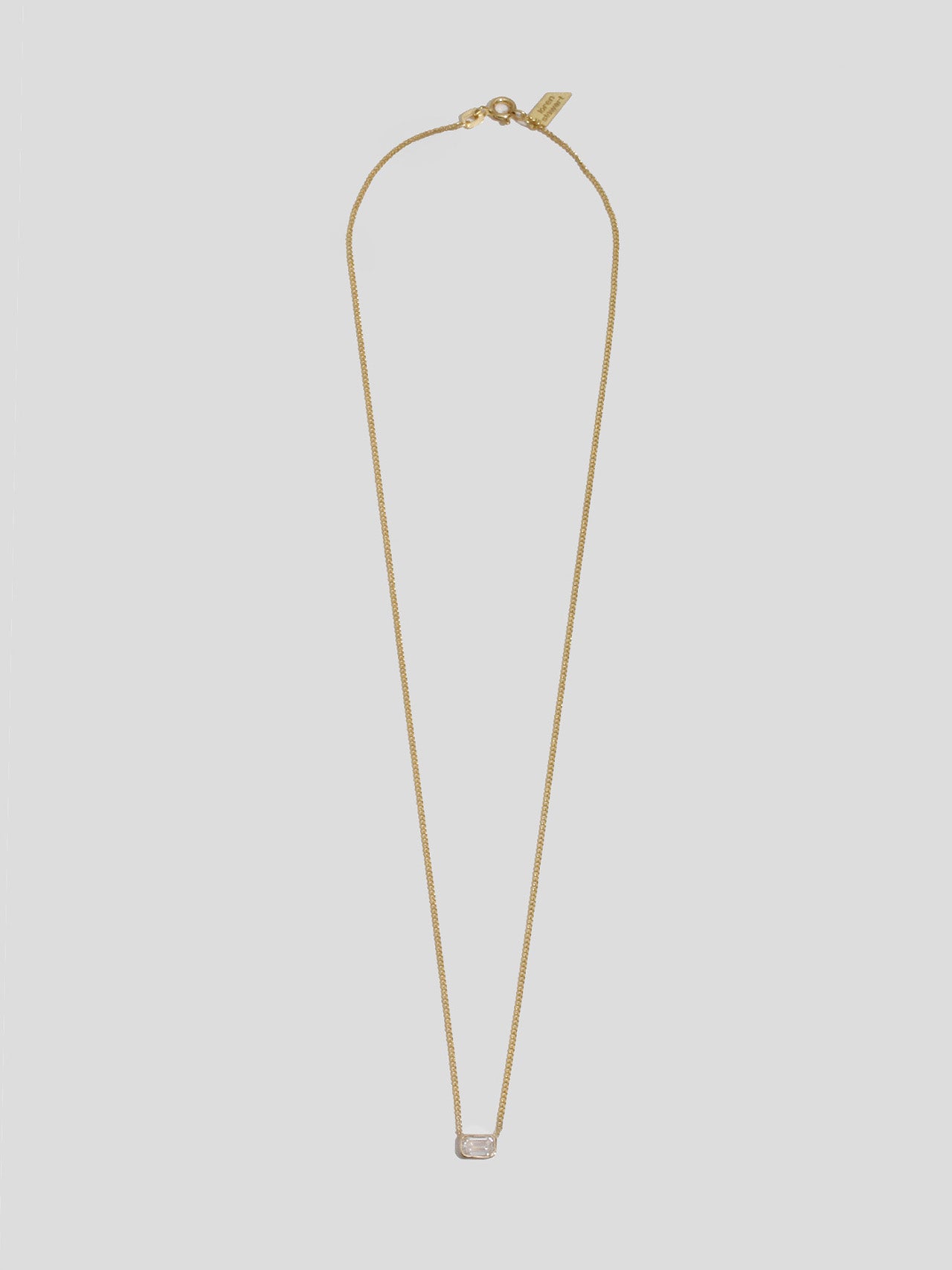 Emerald Cut Floating Diamond Necklace