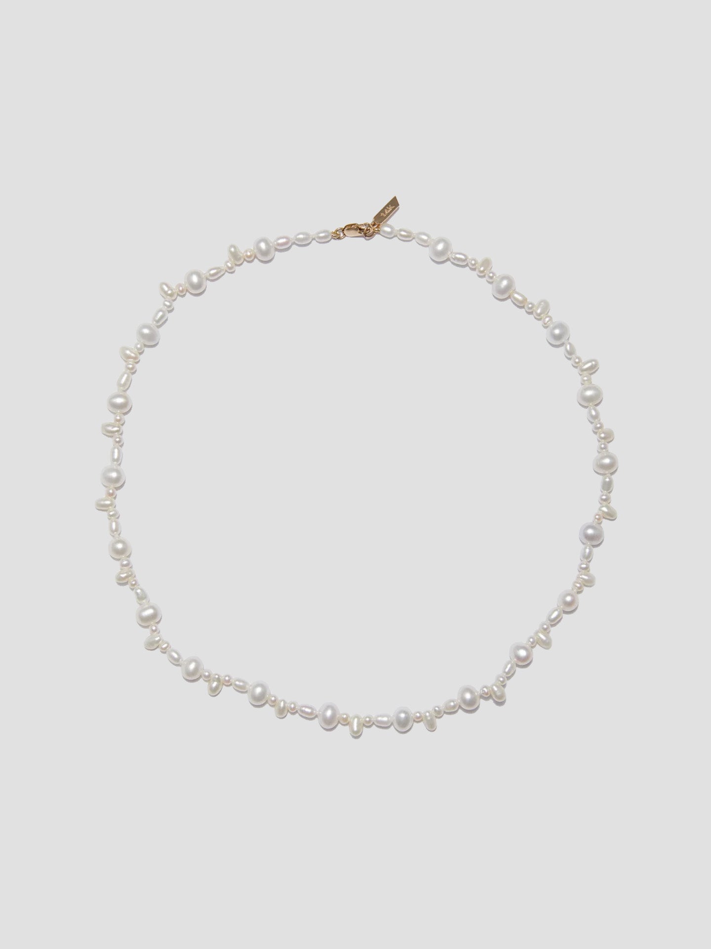 Belisimo Pearl Strand: Freshwater Mixed Pearl Strand 14kt Yellow Gold Closure 16'' Total Length
