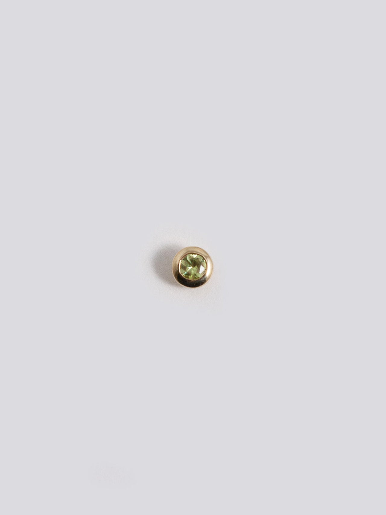Peridot Bezel Stud