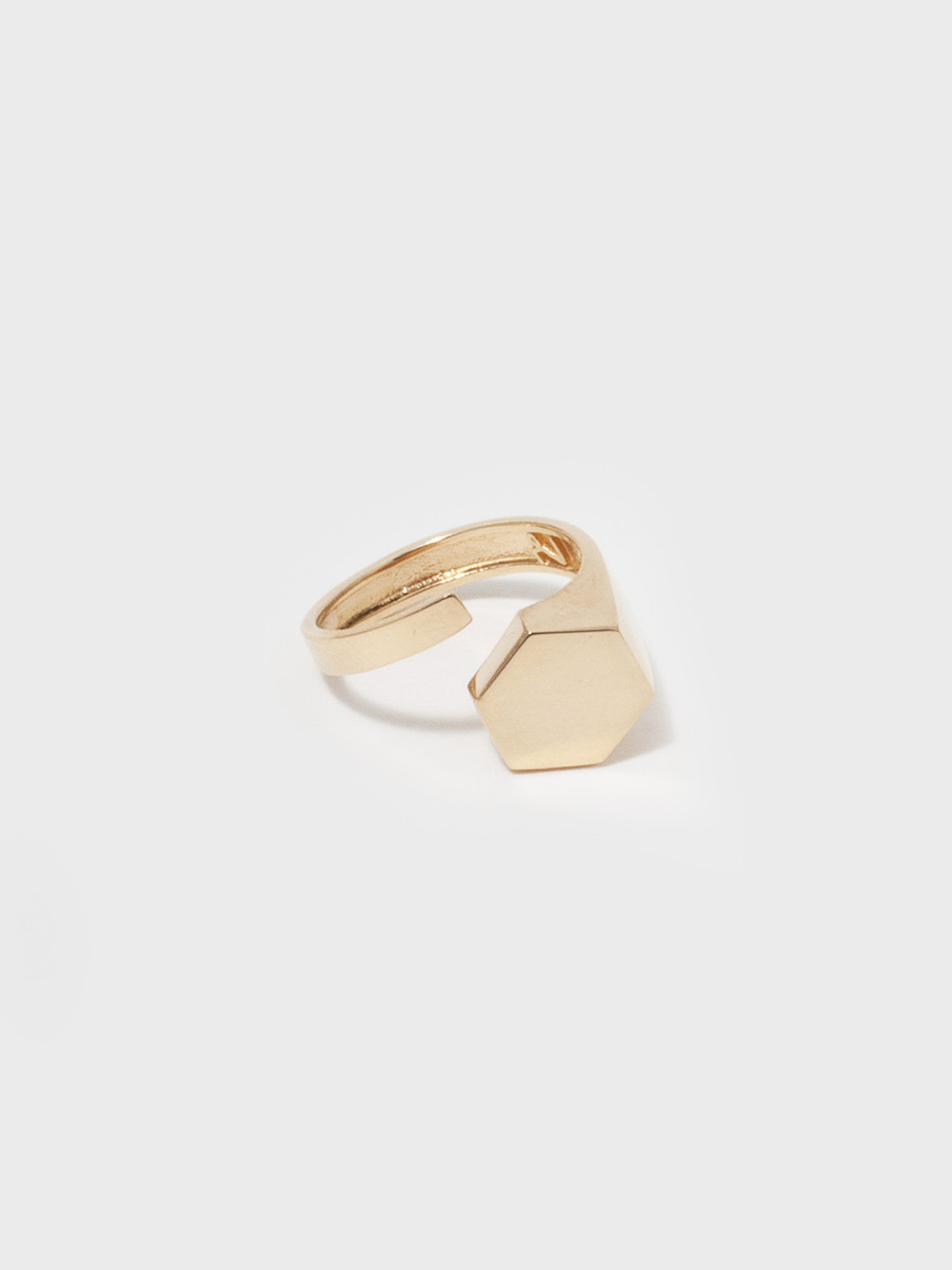 Hexagon ID Signet pictured on light grey background. 