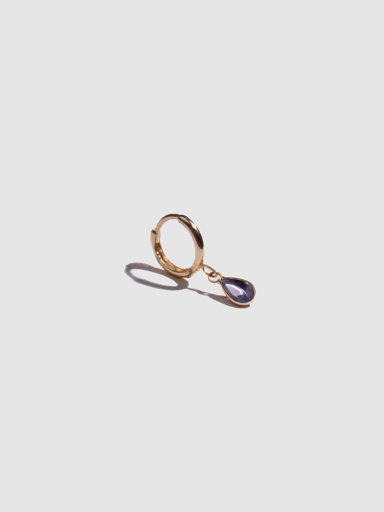 Mini Gem Bezel Huggie