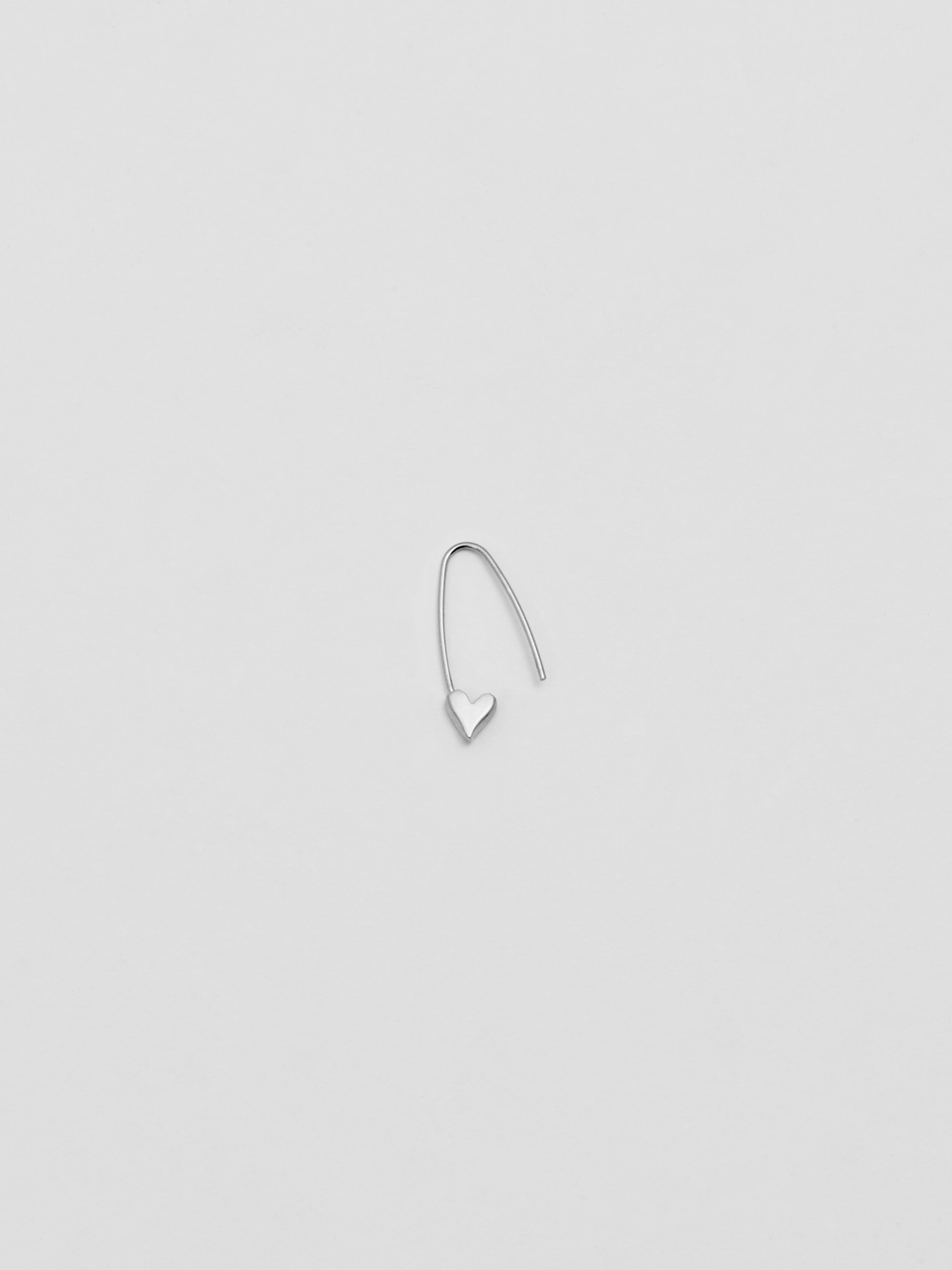Mini Heart Safety Pin Earring