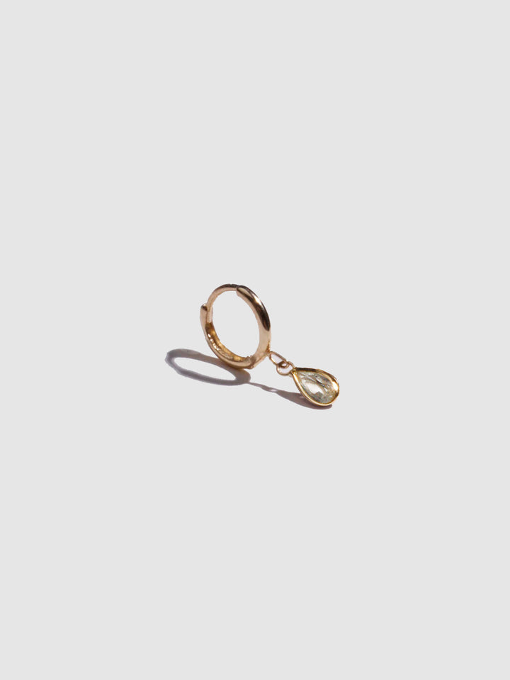 Mini Gem Bezel Huggie
