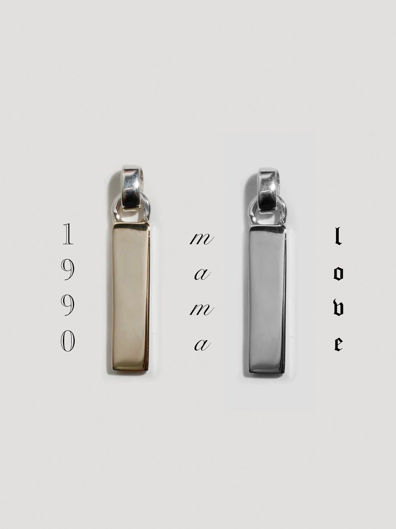 Mixed Metal Zipper Pendant