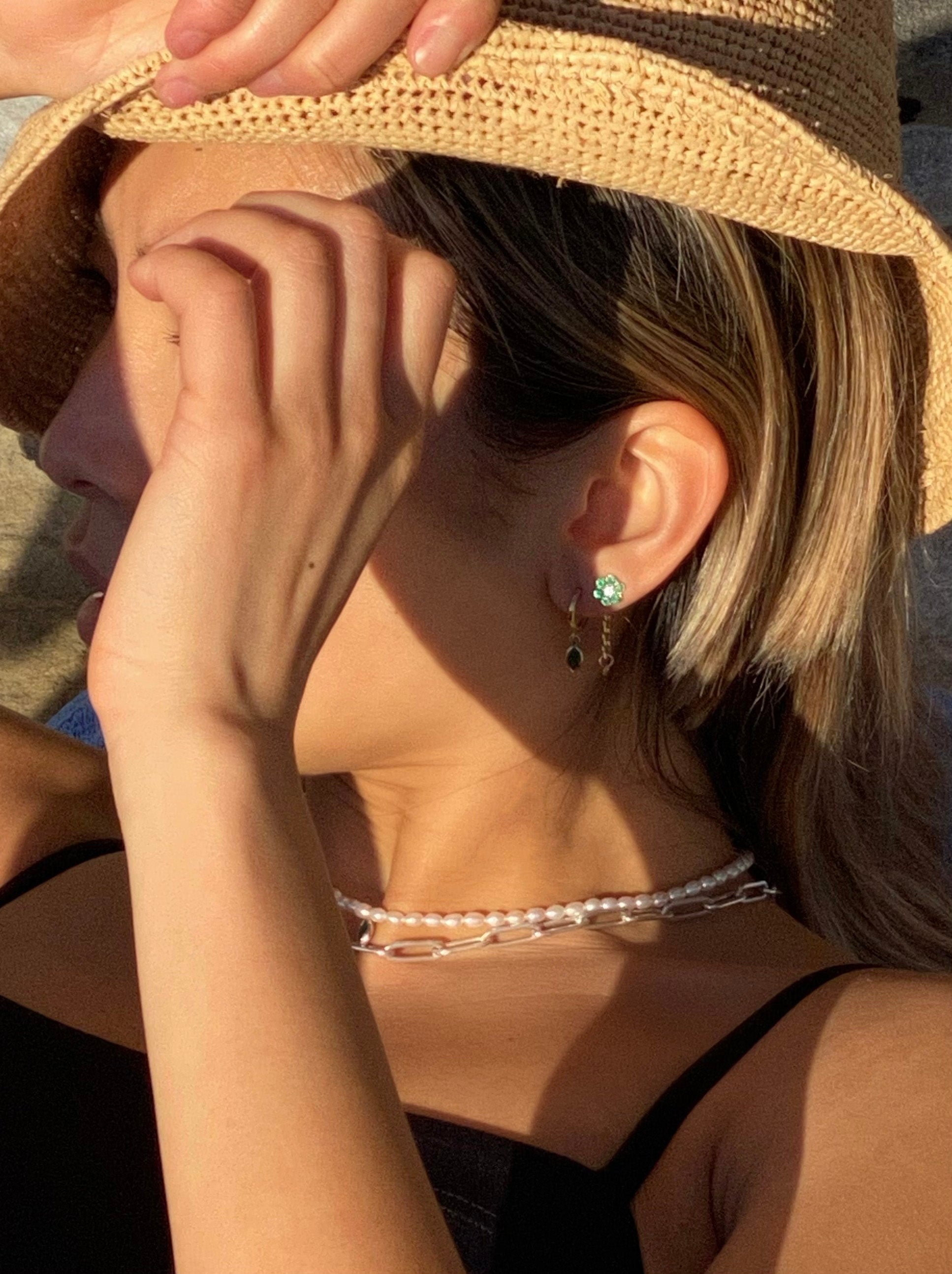 Rice Pearl Choker shot on model