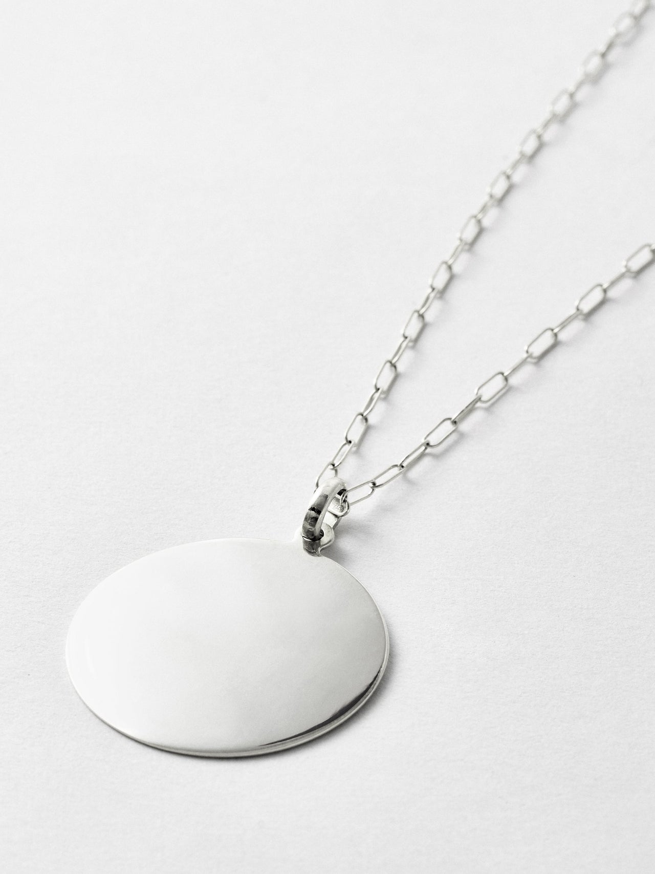 Sterling Silver XL Disk Pendant